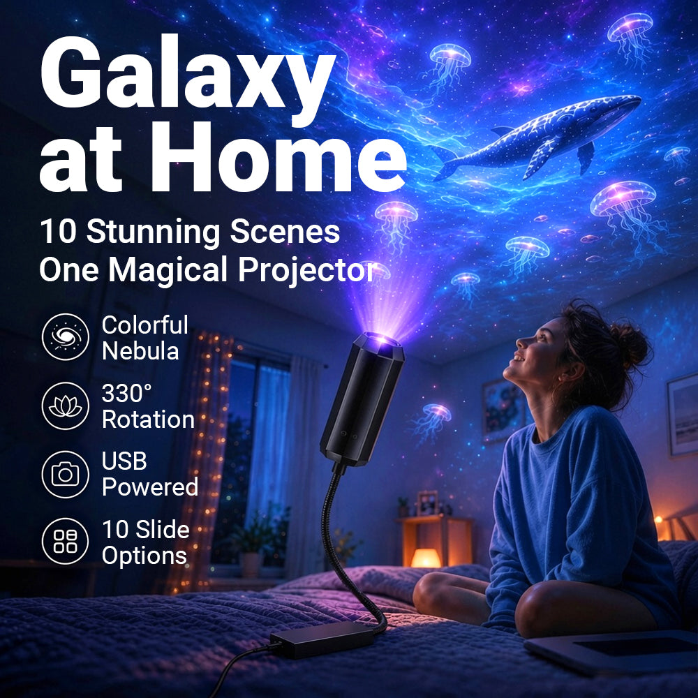 💡BVJ® Plug-and-Play HD Galaxy & Ocean Projector Night Light🥳50,000+ Happy Users