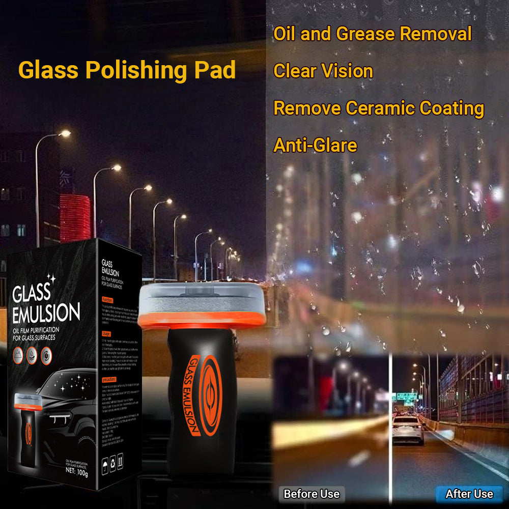 3-in-1 Glass Cleaning Paste ✨ Removes Oil Film & Grease, Water-Repellent Beading Effect & Anti-Glare Protection