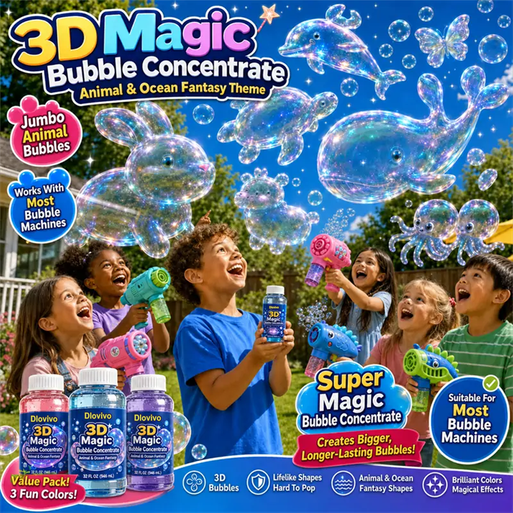 Dlovivo® Super 3D Magic Bubble Concentrate —— Animal & Ocean Fantasy Theme