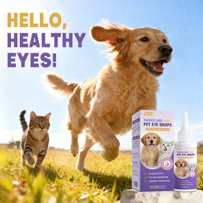 👩‍⚕️GFOUK® NanoCare Pet Eye Drops ☑️ Relieves Conjunctivitis, Dry Eyes, Cataracts, and Keratitis🐶