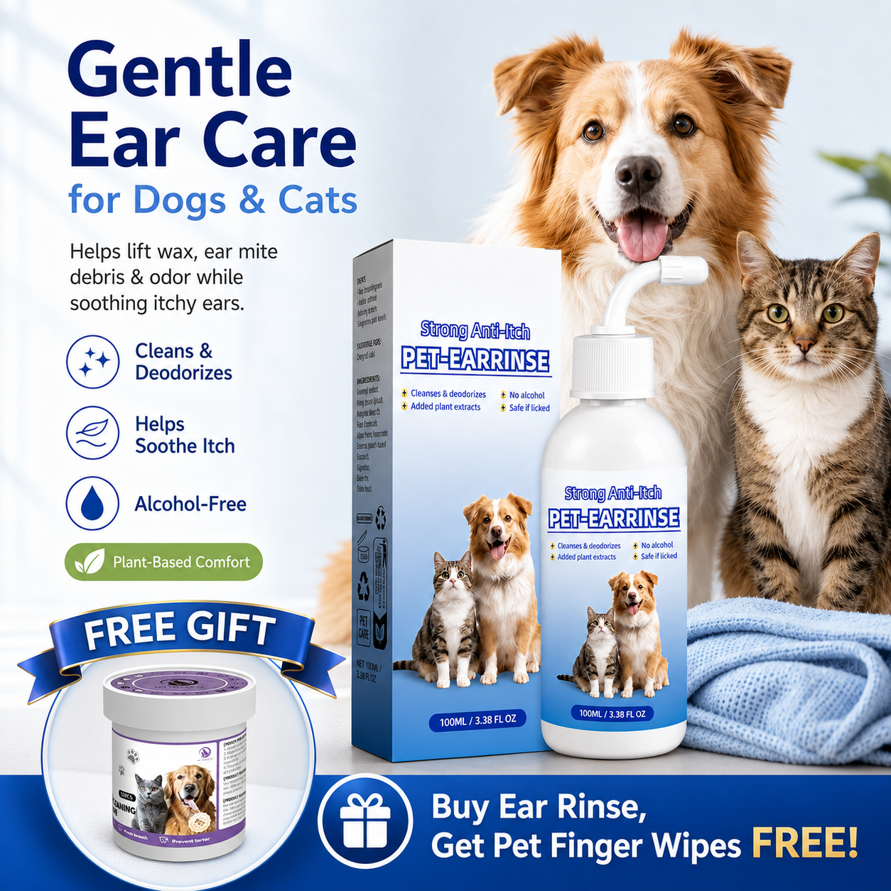 👩‍⚕️Celsiora® Pet Ear Cleansing Solution✅