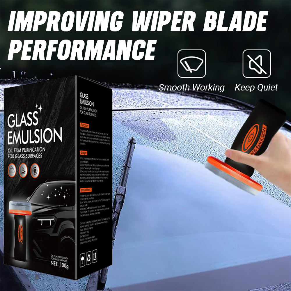 3-in-1 Glass Cleaning Paste ✨ Removes Oil Film & Grease, Water-Repellent Beading Effect & Anti-Glare Protection