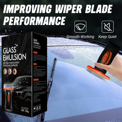 3-in-1 Glass Cleaning Paste ✨ Removes Oil Film & Grease, Water-Repellent Beading Effect & Anti-Glare Protection