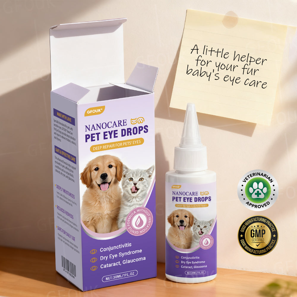👩‍⚕️GFOUK® NanoCare Pet Eye Drops ☑️ Relieves Conjunctivitis, Dry Eyes, Cataracts, and Keratitis🐶