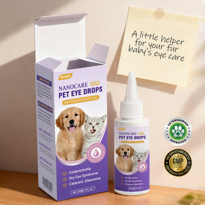 👩‍⚕️GFOUK® NanoCare Pet Eye Drops ☑️ Relieves Conjunctivitis, Dry Eyes, Cataracts, and Keratitis🐶