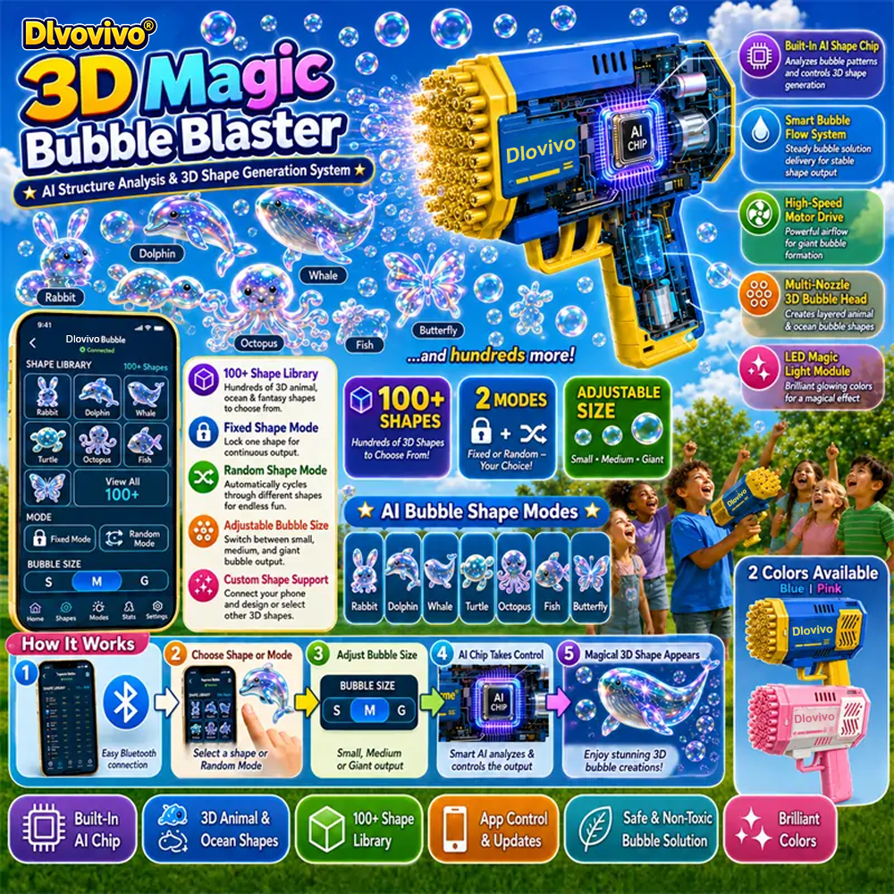 Dlovivo® Super 3D Magic Bubble Concentrate —— Animal & Ocean Fantasy Theme