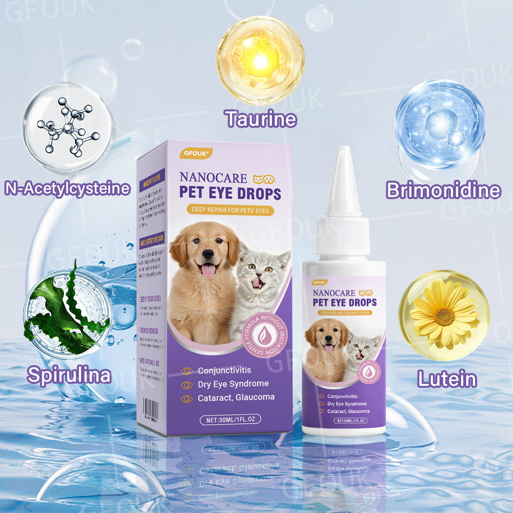 👩‍⚕️GFOUK® NanoCare Pet Eye Drops ☑️ Relieves Conjunctivitis, Dry Eyes, Cataracts, and Keratitis🐶