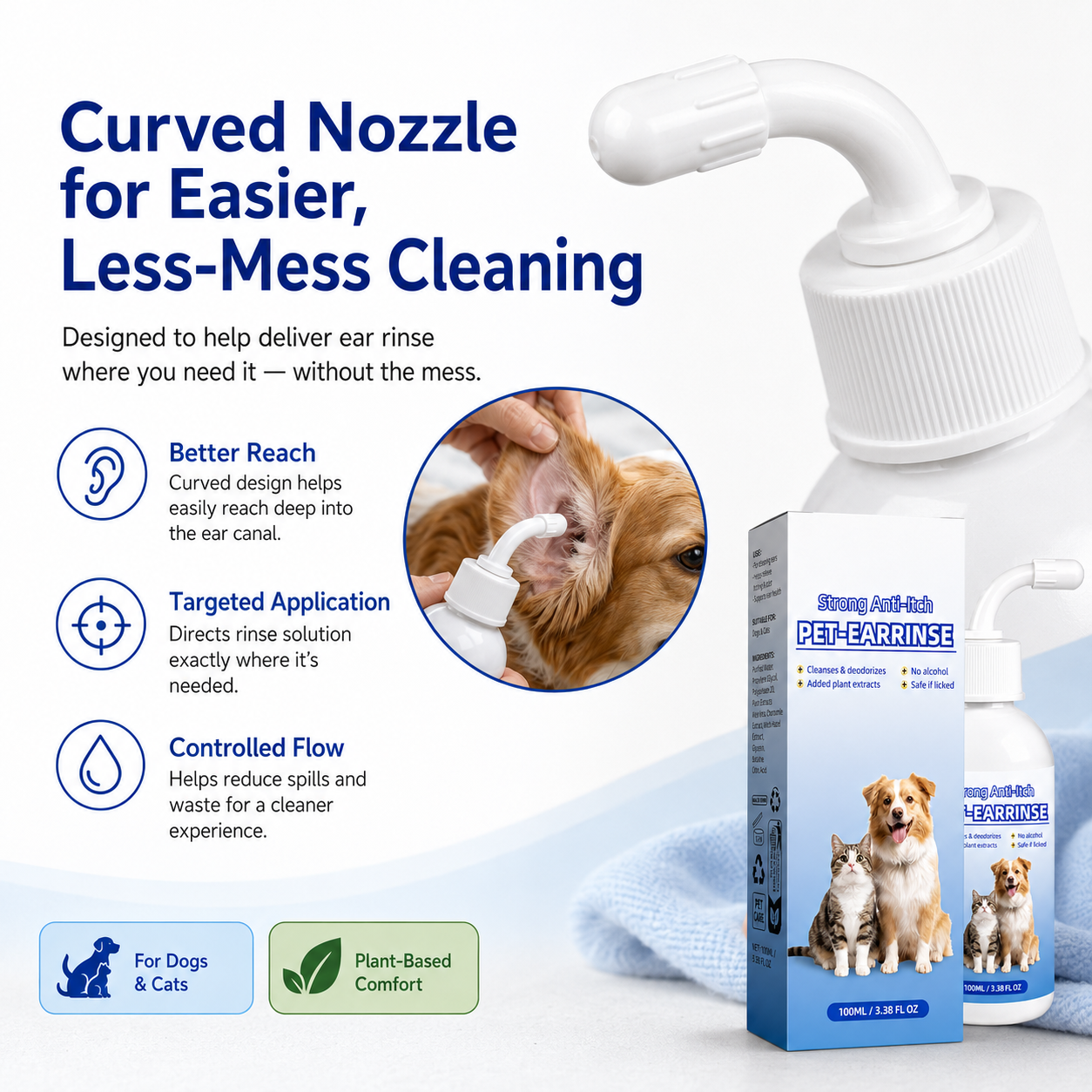 👩‍⚕️Celsiora® Pet Ear Cleansing Solution✅