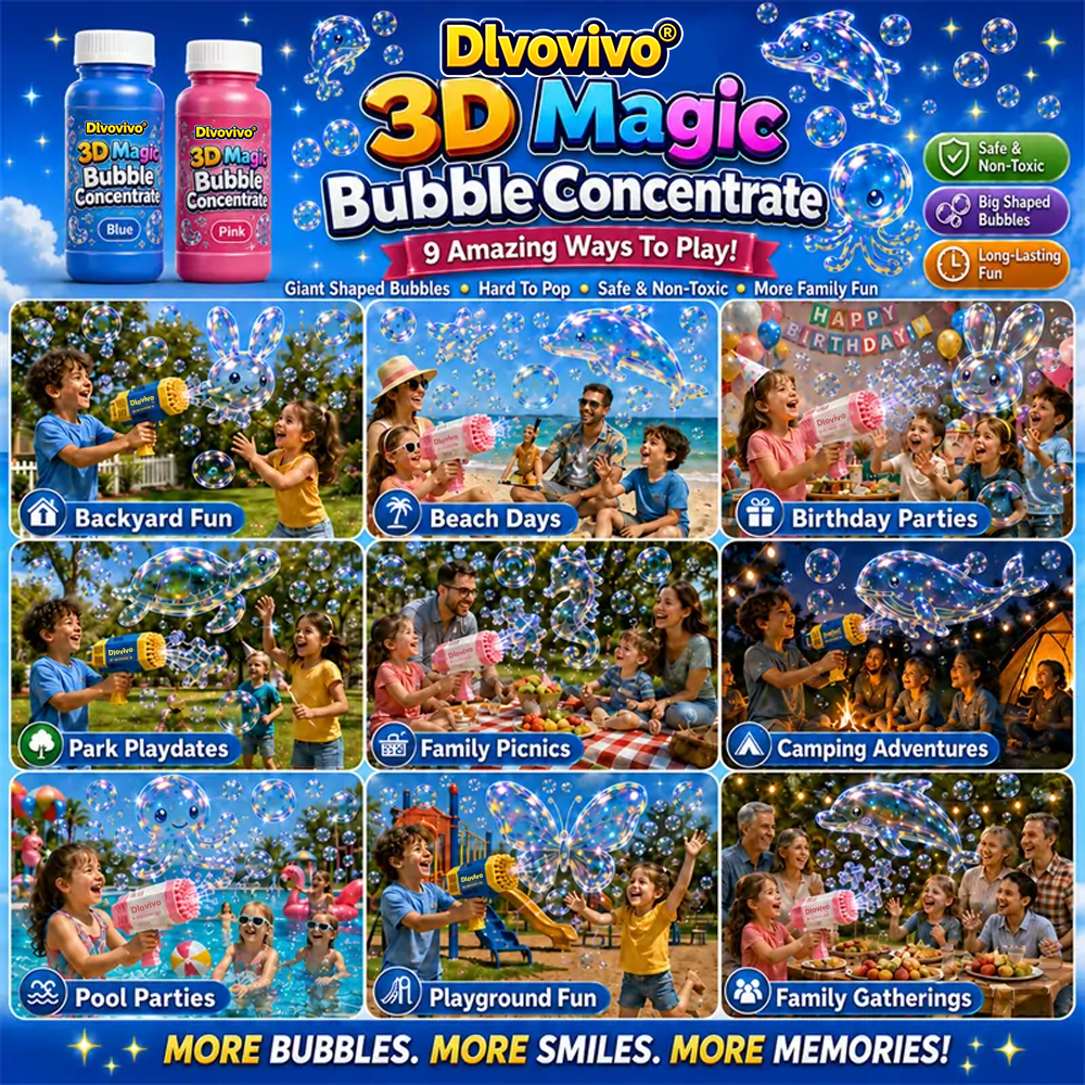 Dlovivo® Super 3D Magic Bubble Concentrate —— Animal & Ocean Fantasy Theme