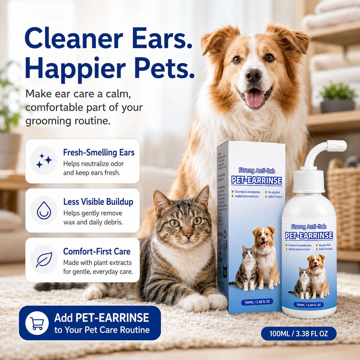 👩‍⚕️Celsiora® Pet Ear Cleansing Solution✅