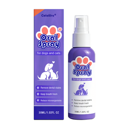 Celsiora® Pet Oral Spray ✅Freshen Breath, Remove Tartar & Promote gum regeneration, stabilize teeth 🦷🦷
