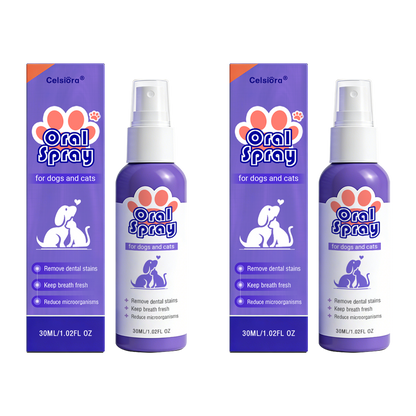 Celsiora® Pet Oral Spray ✅Freshen Breath, Remove Tartar & Promote gum regeneration, stabilize teeth 🦷🦷