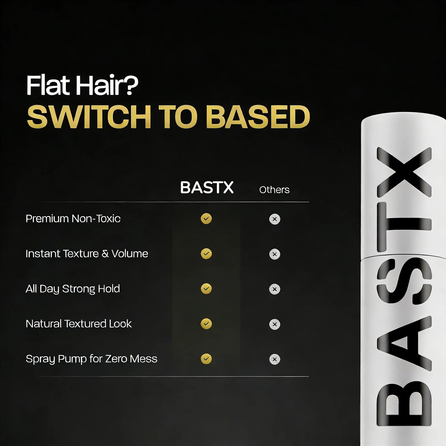 BASTX Hair Texture Powder ✨ Instant Volume & Texture | Lightweight, Matte Finish | Simple, Effective