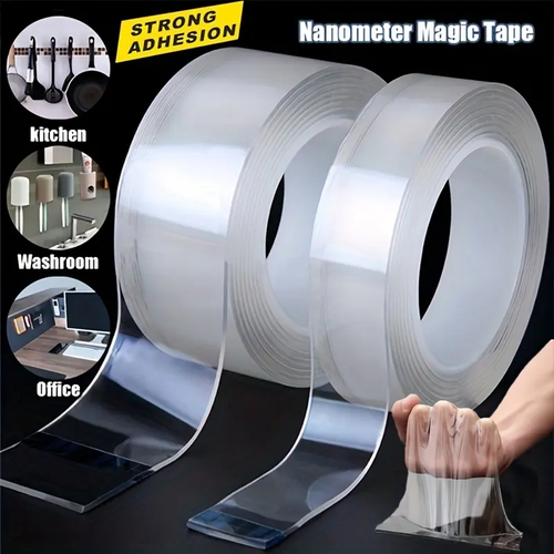 🔥 Nano Double-Sided Tape – Heavy Duty Mounting Tape |💪 Strong,  Clear,  Reusable ✅ Perfect for Every Surface