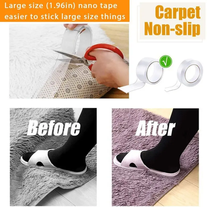 🔥 Nano Double-Sided Tape – Heavy Duty Mounting Tape |💪 Strong,  Clear,  Reusable ✅ Perfect for Every Surface